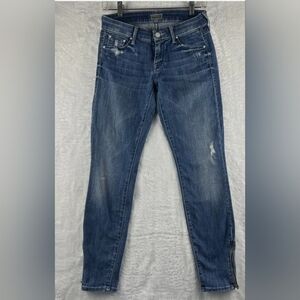 MOTHER Women's Distressed Blue Jeans